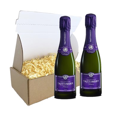 Taittinger Nocturne Champagne 37.5cl Duo Postal Box
